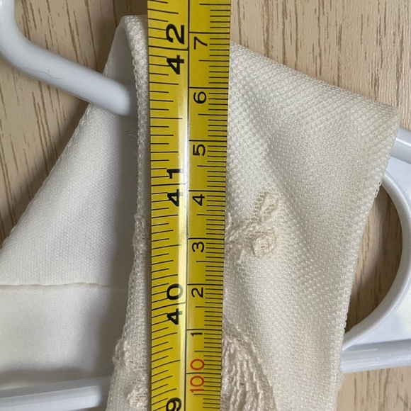 Rabbit Rabbit Designs Dress Ivory Lace Knit Lined Stretch Pullover Sleeveless 16 - Picture 7 of 10